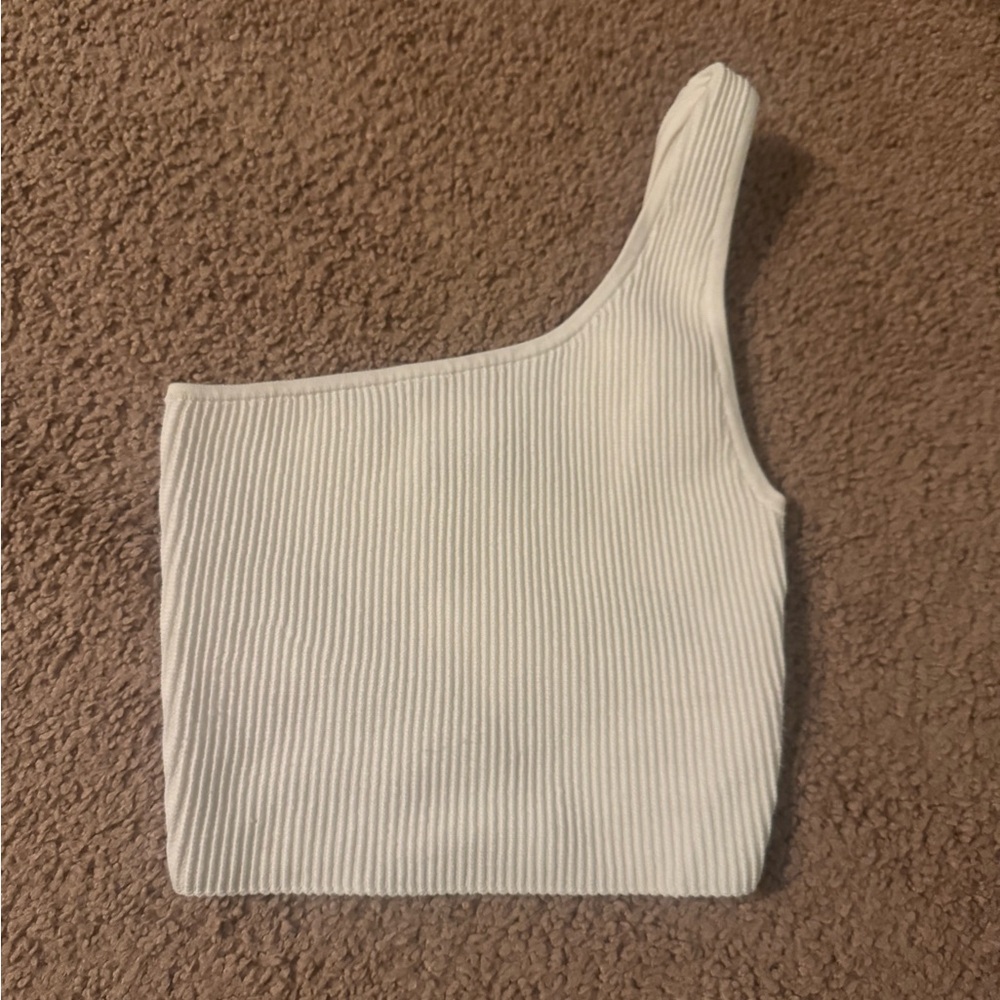 Babaton One-Shoulder White Top
